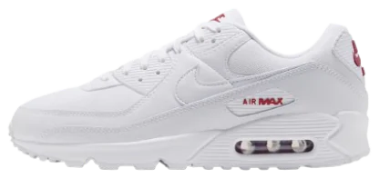 Air Max 90 White / Red, vista lateral